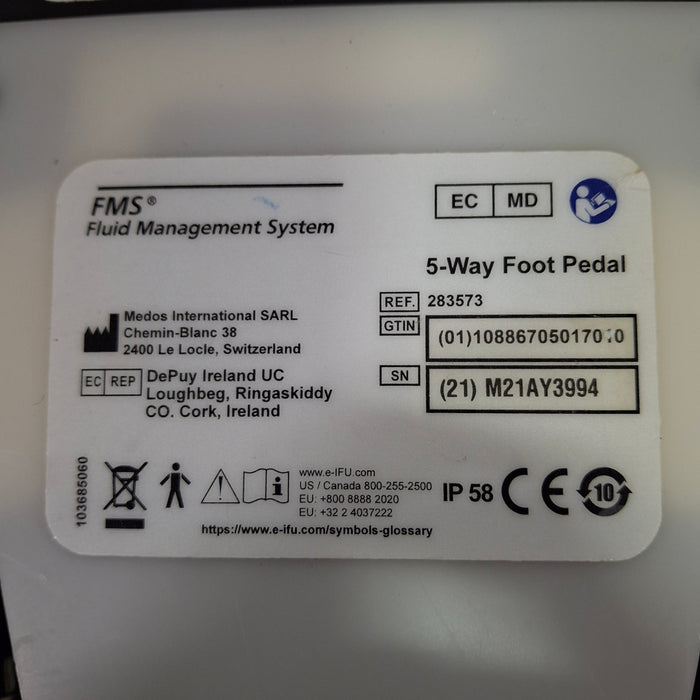 DePuy FMS Nextra 283573 5 Way Foot Pedal