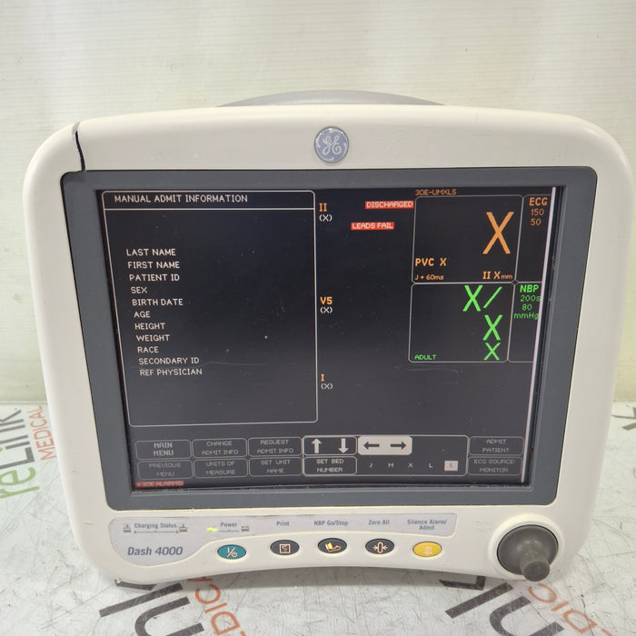 GE Healthcare GE Healthcare Dash 4000 - GE/Nellcor SpO2 Patient Monitor Patient Monitors reLink Medical