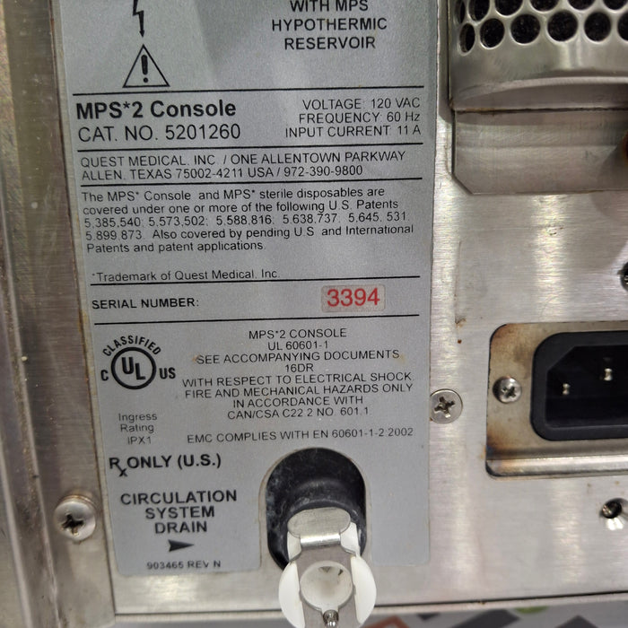 Quest Medical MPS 2 Myocardial Protection System 5201260