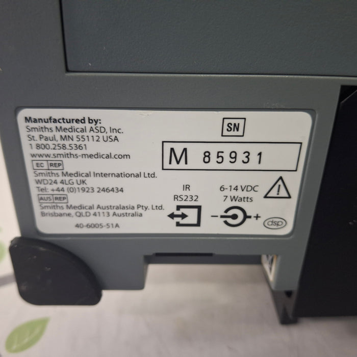 Smiths Medical Medfusion 3500 Version 5 Syringe Infusion Pump