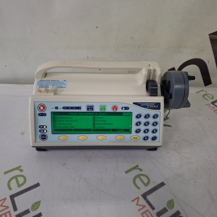 Smiths Medical Medfusion 3500 Version 5 Syringe Infusion Pump
