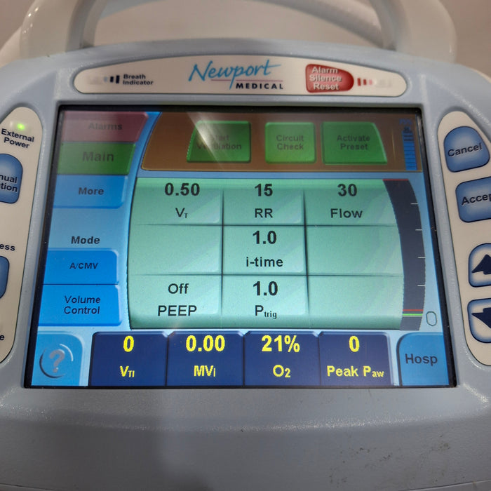 Newport Medical HT70 Plus Ventilator