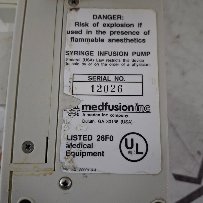 Medex Medfusion 2010 Syringe Infusion Pump