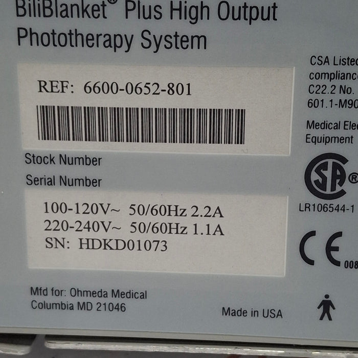 Ohmeda Medical BiliBlanket Plus Phototherapy System