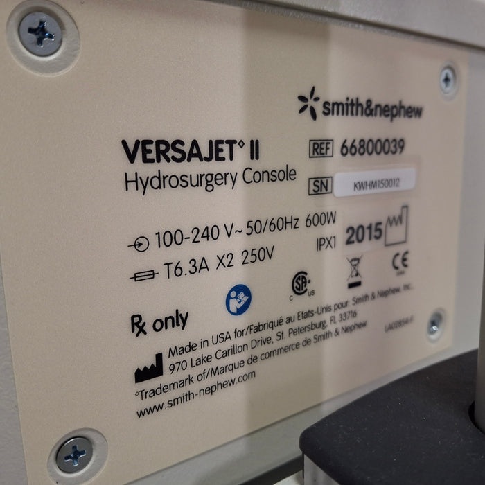 Smith & Nephew Versajet II Hydrosurgery Console