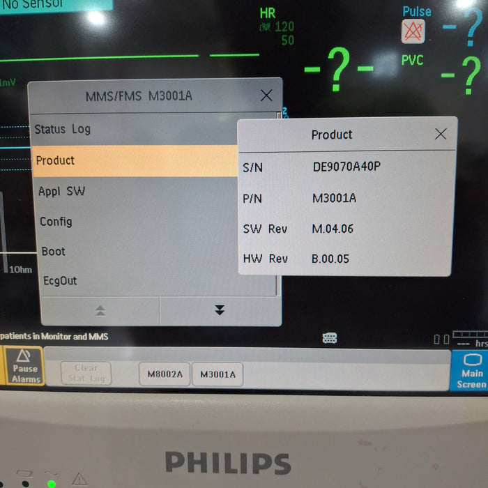 Philips M3001A-A04C06 OxiMax SpO2, NIBP, ECG, Temp, IBP MMS Module