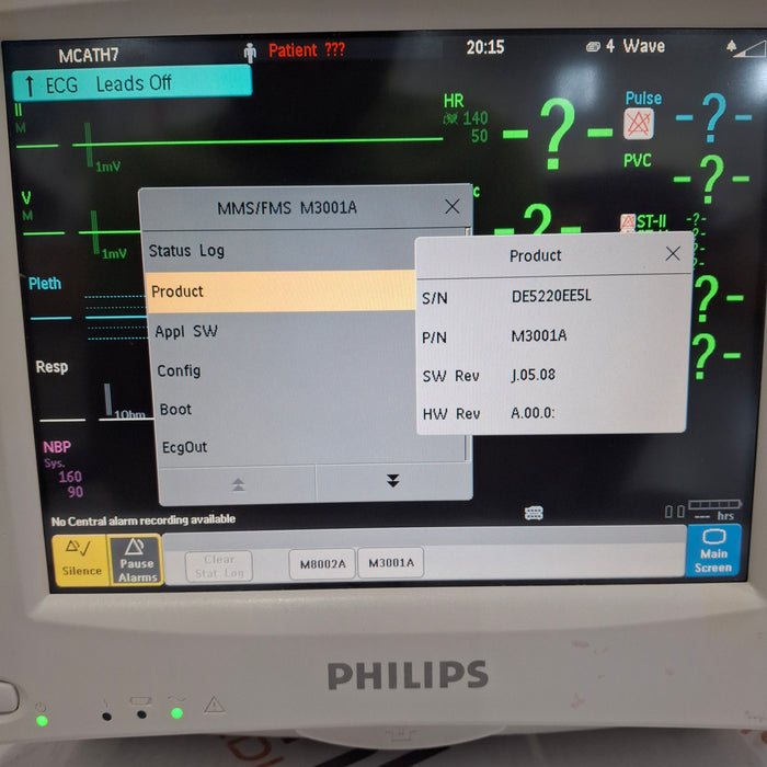 Philips M3001A-A04C06 OxiMax SpO2, NIBP, ECG, Temp, IBP MMS Module