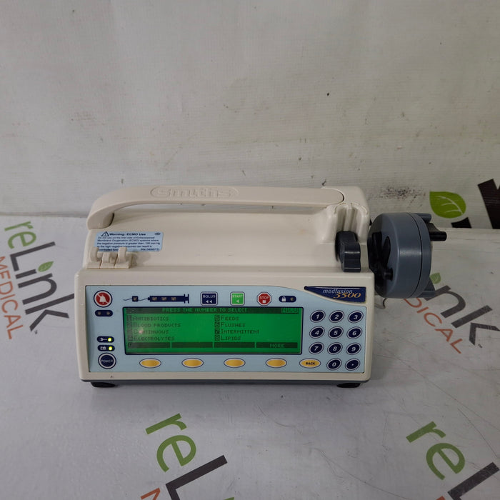 Smiths Medical Medfusion 3500 Version 5 Syringe Infusion Pump
