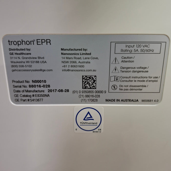 NanoSonics Trophon EPR High Level Disinfection