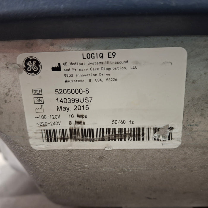GE Healthcare Logiq E9 Ultrasound