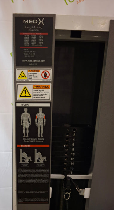 MedX Triceps Extension Machine
