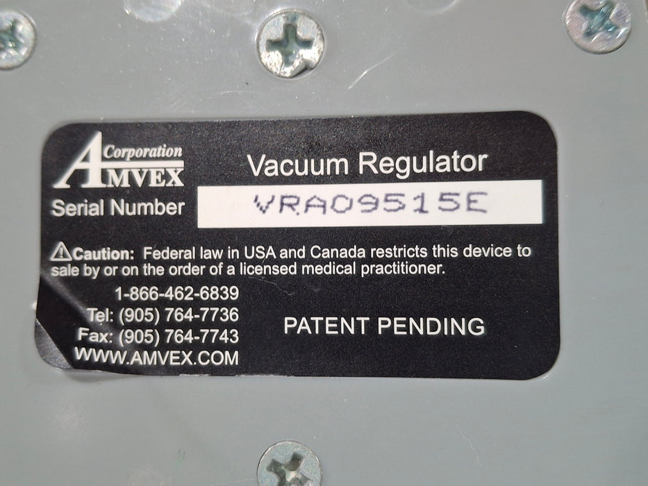 Amvex Vacuum Regulator
