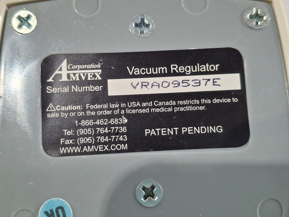 Amvex Vacuum Regulator