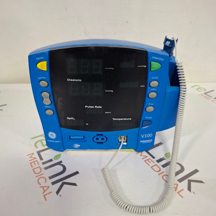 GE Healthcare Dinamap V100 - NIBP, SpO2, Temp Vital Signs Monitor