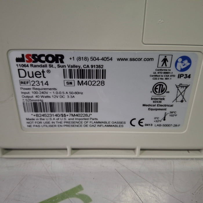 SSCOR, Inc. S-Scort Duet Portable Aspirator