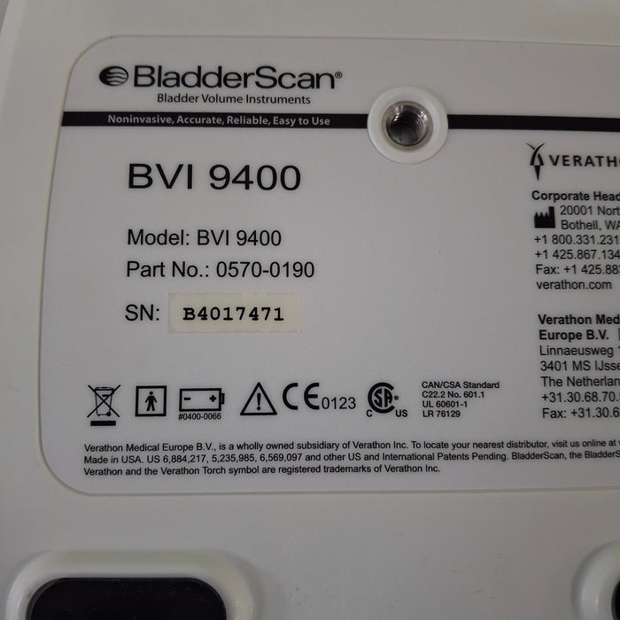 Verathon Medical, Inc BVI 9400 Bladderscan