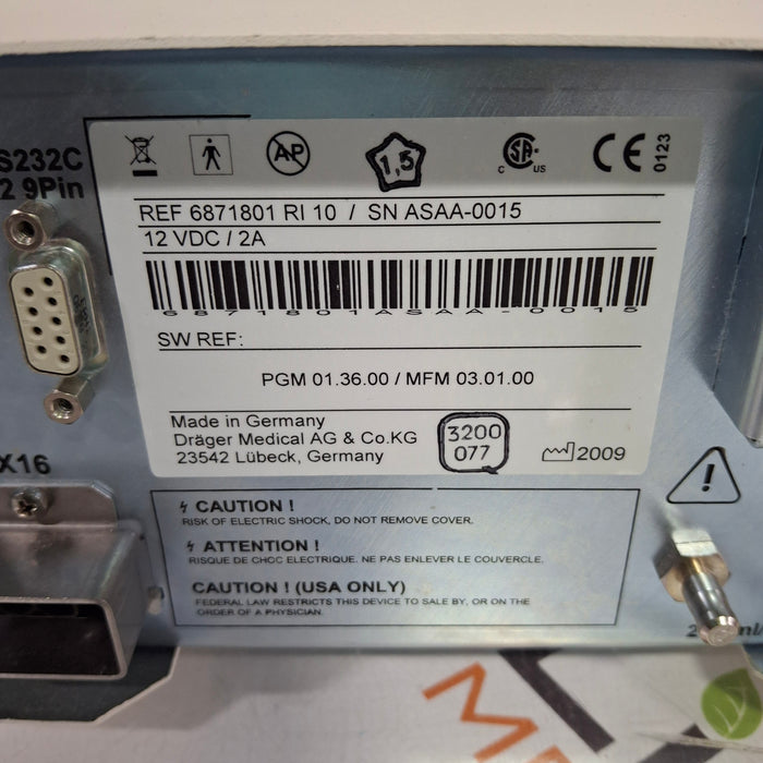 Draeger Medical Scio Four Oxi Plus Gas Module