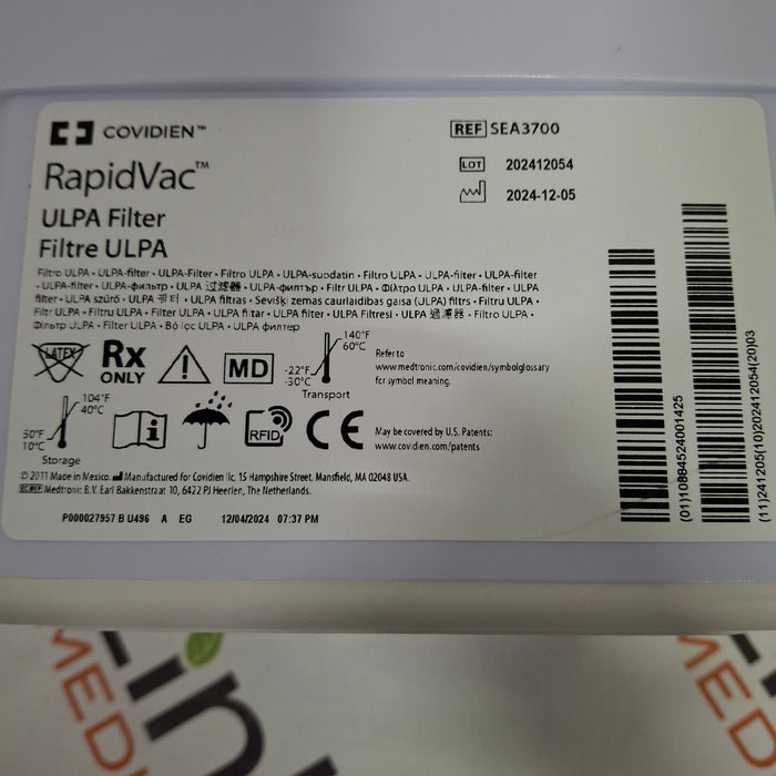 Covidien RapidVac ULPA Filter