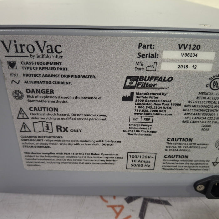 Buffalo Filter ViroVac Smoke Evacuation System