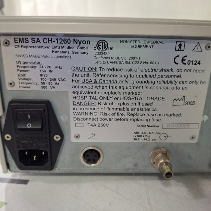 Boston Scientific Swiss LithoClast Ultra EMS SA CH-1260 Ultrasound Lithotripter