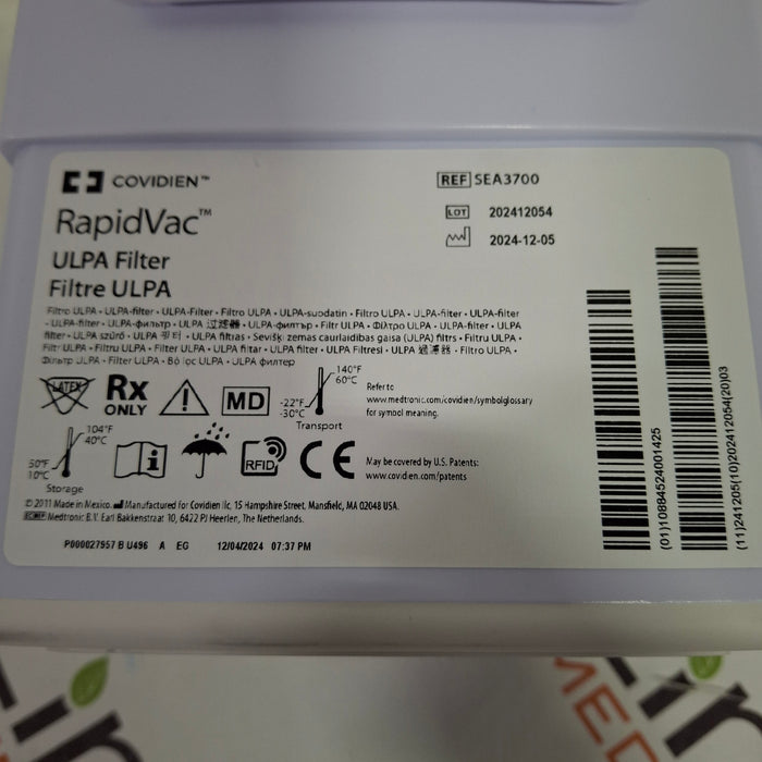 Covidien RapidVac ULPA Filter