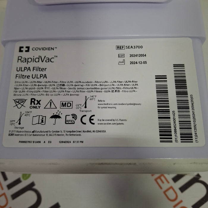 Covidien RapidVac ULPA Filter