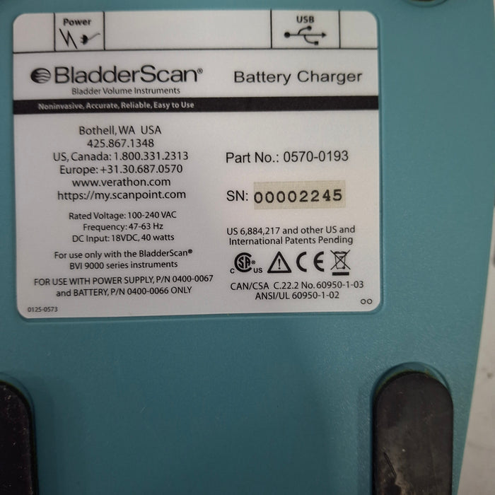Verathon Medical, Inc BladderScan 0570-0193 Battery Charger