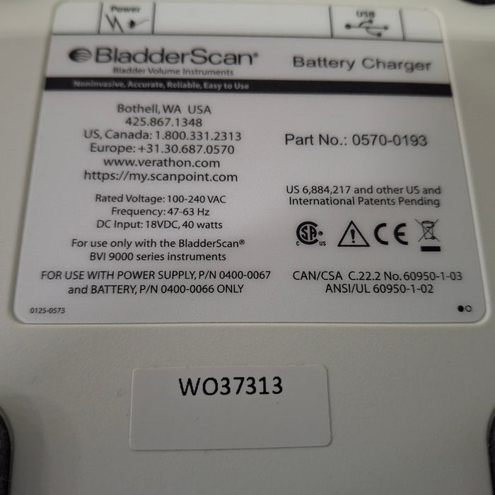 Verathon Medical, Inc BladderScan 0570-0193 Battery Charger