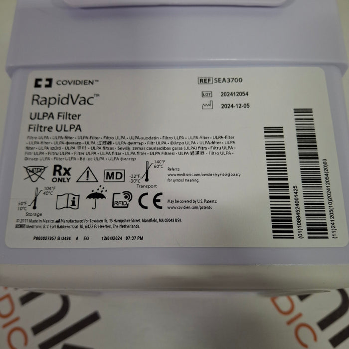 Covidien RapidVac ULPA Filter