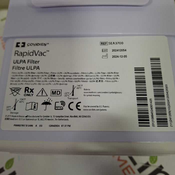 Covidien RapidVac ULPA Filter