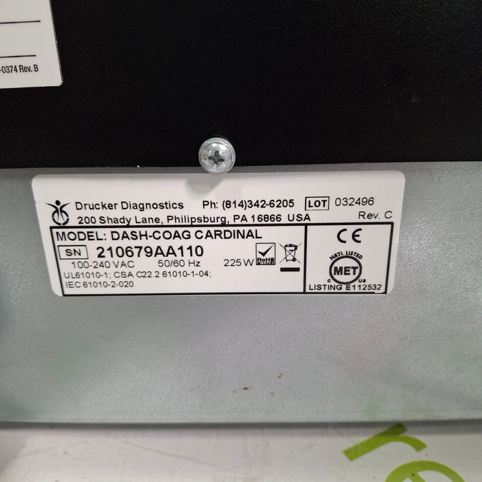 Drucker Diagnostics Dash Coag Centrifuge