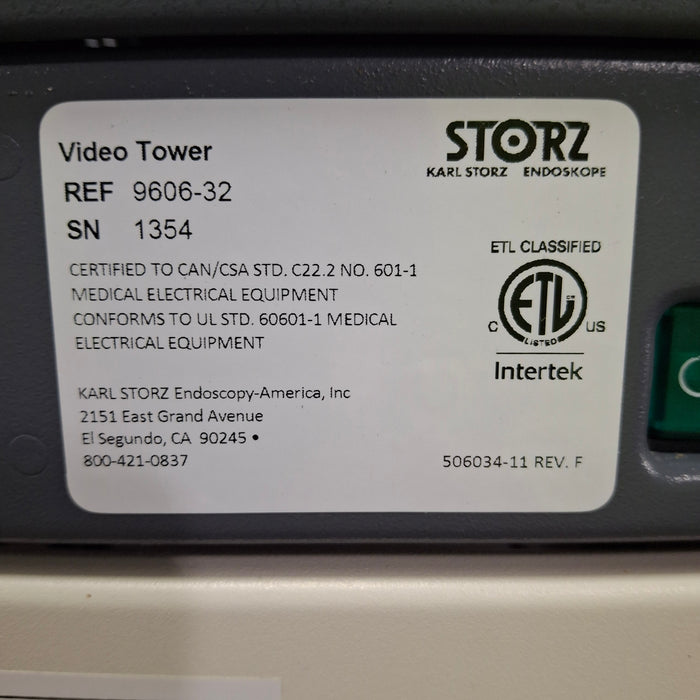 Karl Storz 9606-32 Video Tower Cart
