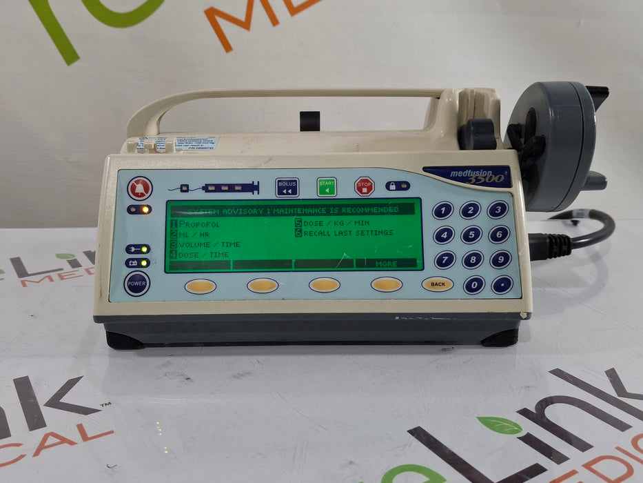 Smiths Medical Medfusion 3500 Version 5 Syringe Infusion Pump