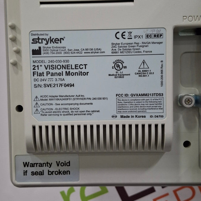 Stryker 21" VisionElect HD Monitor