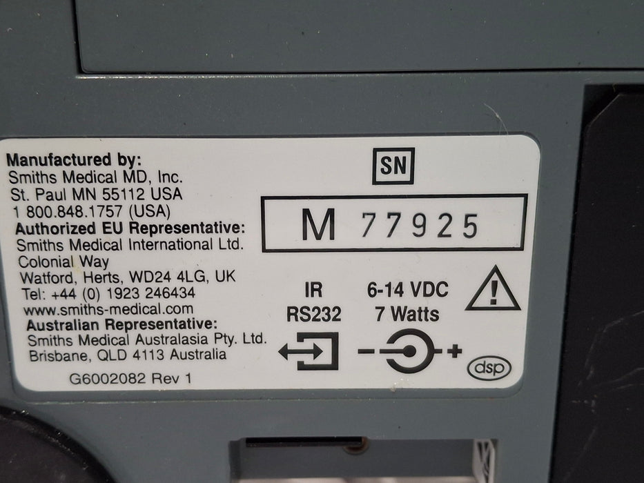 Smiths Medical Medfusion 3500 Version 5 Syringe Infusion Pump