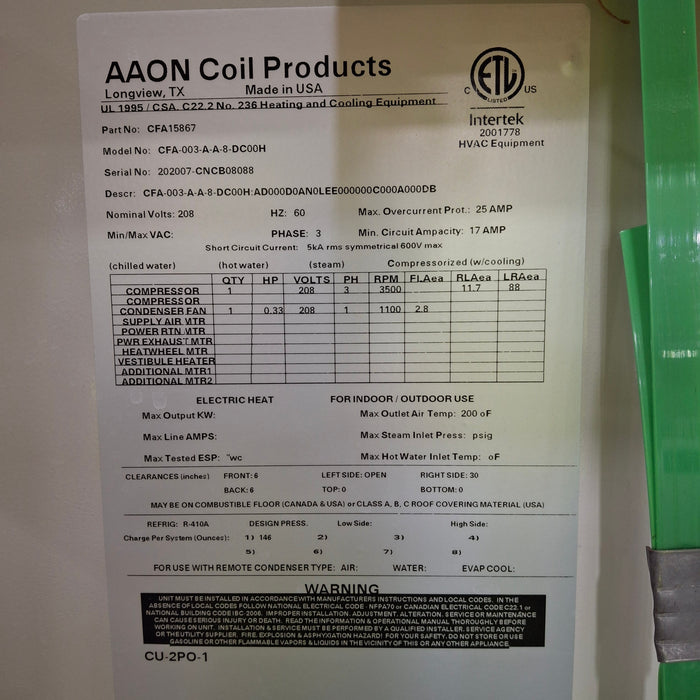 AAON HVAC System