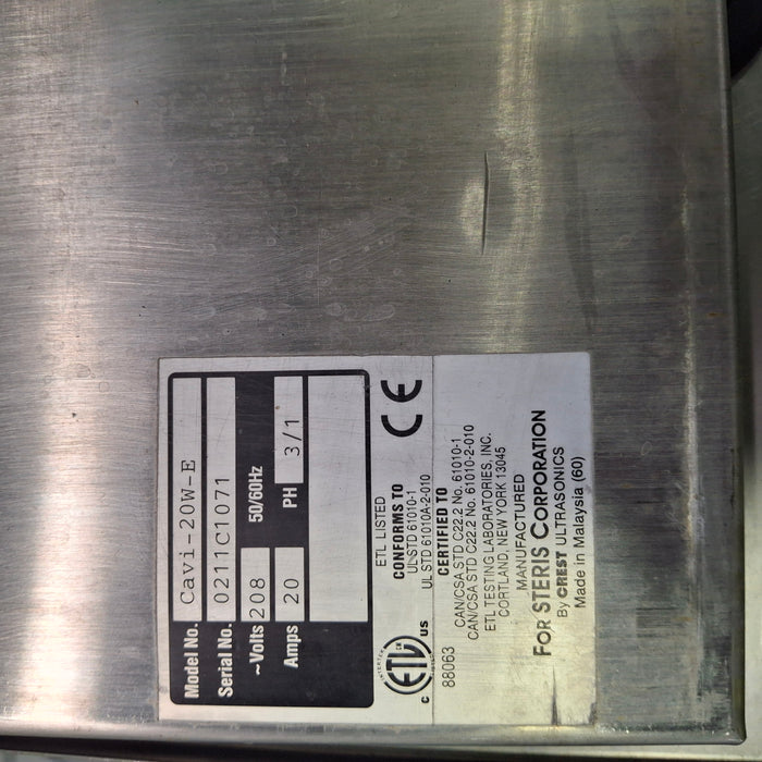 Steris CaviWave Cavi-20W-E Ultrasonic Cleaning System
