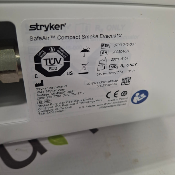 Stryker SafeAir Compact Smoke Evacuator
