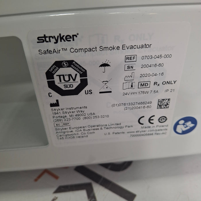 Stryker SafeAir Compact Smoke Evacuator