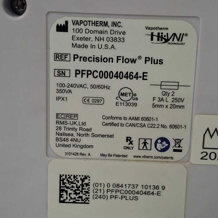 Vapotherm Precision Flow Plus Meter Humidifier