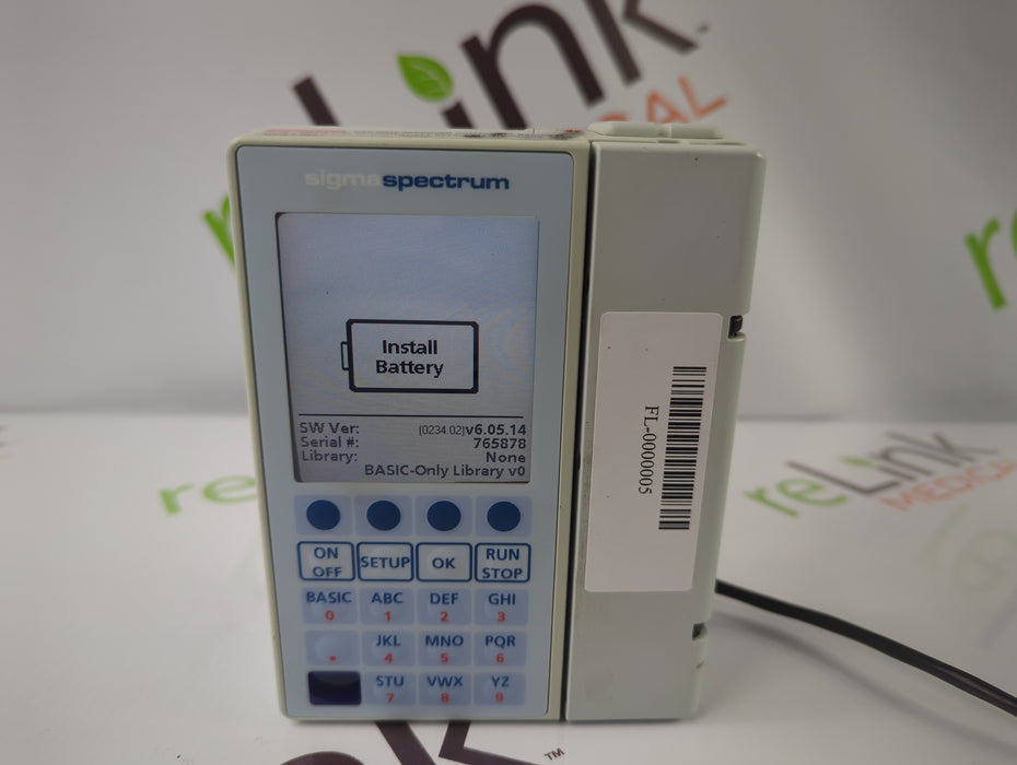 Baxter Sigma Spectrum 6.05.14 without Battery Infusion Pump