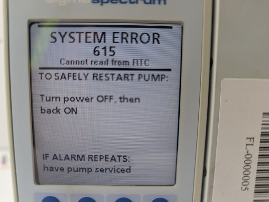 Baxter Sigma Spectrum 6.05.14 without Battery Infusion Pump