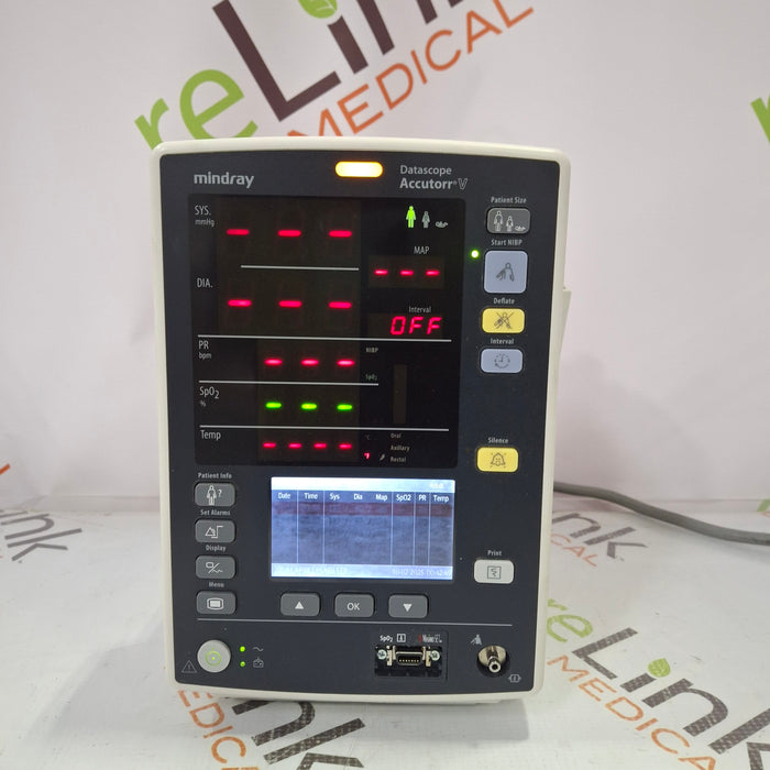 Mindray Datascope Accutorr V Vital Signs Monitor