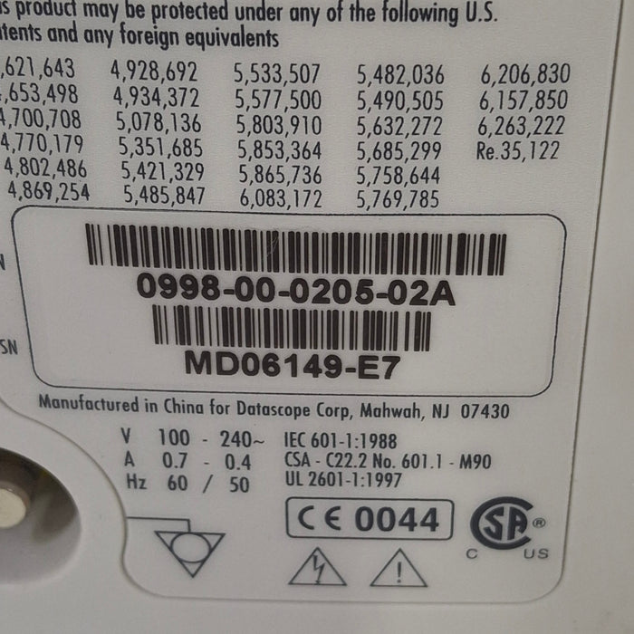 Mindray Datascope Duo Patient Monitor