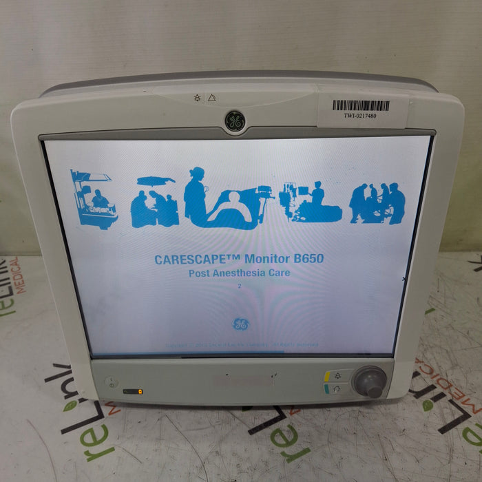 GE Healthcare Carescape B650 Post Anesthesia Care Patient Monitor