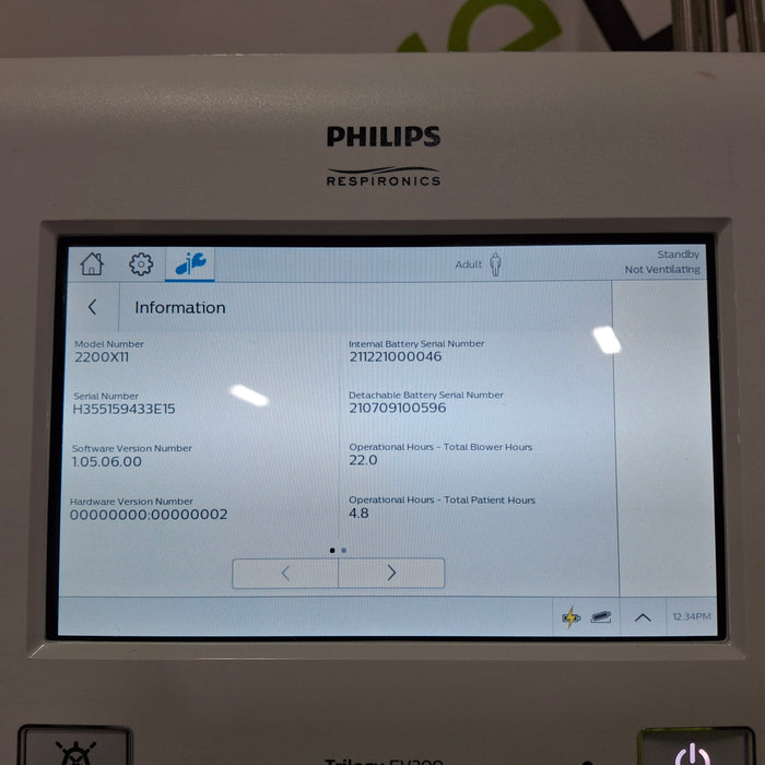 Philips Trilogy EV300 Ventilator