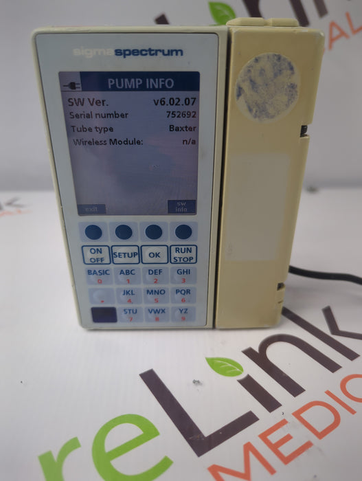 Baxter Sigma Spectrum 6.02.07 without Battery Infusion Pump
