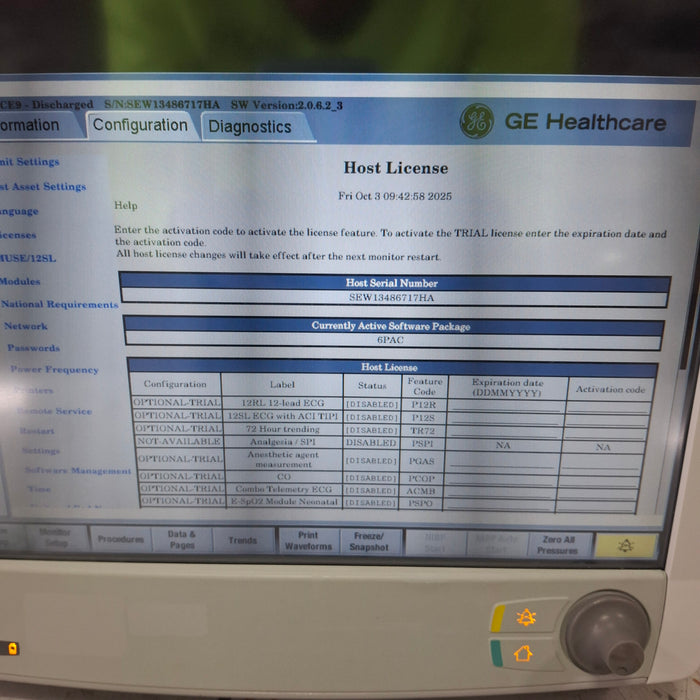 GE Healthcare Carescape B650 Post Anesthesia Care Patient Monitor