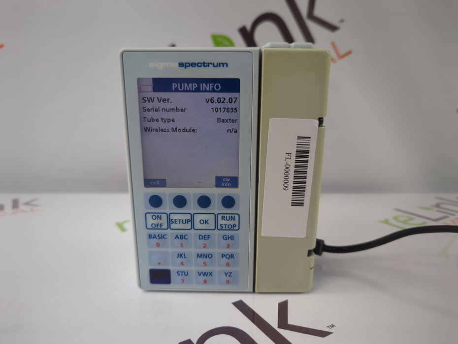 Baxter Sigma Spectrum 6.02.07 without Battery Infusion Pump