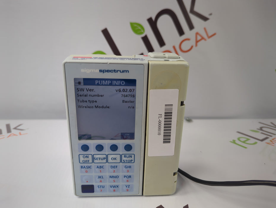 Baxter Sigma Spectrum 6.02.07 without Battery Infusion Pump